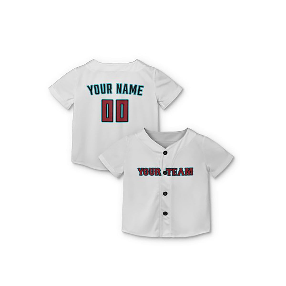 Personalized Arizona Baseball Jersey – White Home-Inspired Style, Custom Name & Number for Kids & Adults-7