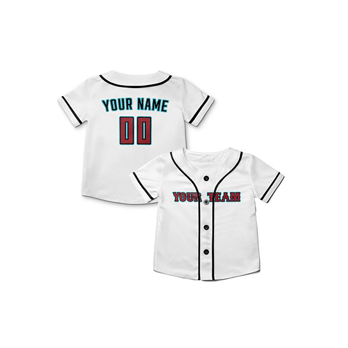 Personalized Arizona Baseball Jersey – White Home-Inspired Style, Custom Name & Number for Kids & Adults-8