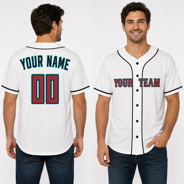 Personalized Arizona Baseball Jersey – White Home-Inspired Style, Custom Name & Number for Kids & Adults-1