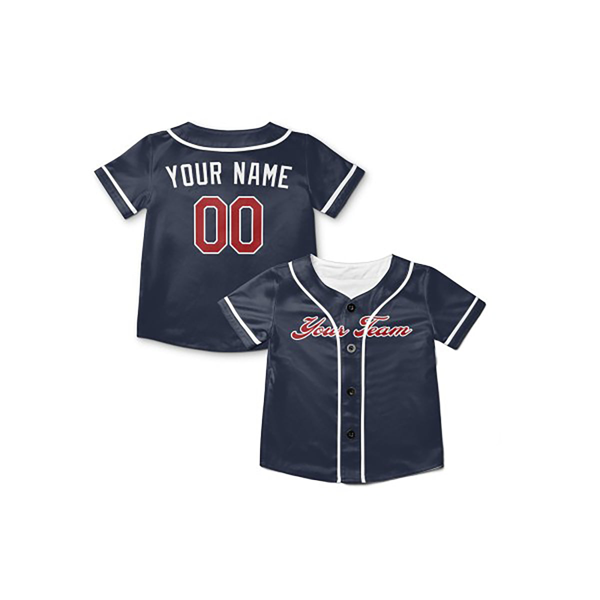 Personalized Atlanta Baseball Jersey – Navy Alternate Style, Custom Name & Number for Kids & Adults-8