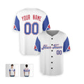 Personalized Atlanta Baseball Jersey – White Blue City-Inspired Style, Custom Name & Number for Kids & Adults-3