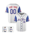 Personalized Atlanta Baseball Jersey – White Blue City-Inspired Style, Custom Name & Number for Kids & Adults-4