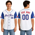 Personalized Atlanta Baseball Jersey – White Blue City-Inspired Style, Custom Name & Number for Kids & Adults-1