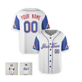 Personalized Atlanta Baseball Jersey – White Blue City-Inspired Style, Custom Name & Number for Kids & Adults-6