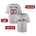 Personalized Atlanta Gray Baseball Jersey – Custom Name & Number, Kids & Adults-2
