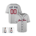 Personalized Atlanta Gray Baseball Jersey – Custom Name & Number, Kids & Adults-4
