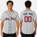 Personalized Atlanta Gray Baseball Jersey – Custom Name & Number, Kids & Adults-1