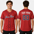 Personalized Atlanta Red Baseball Jersey – Custom Name & Number, Kids & Adults-1