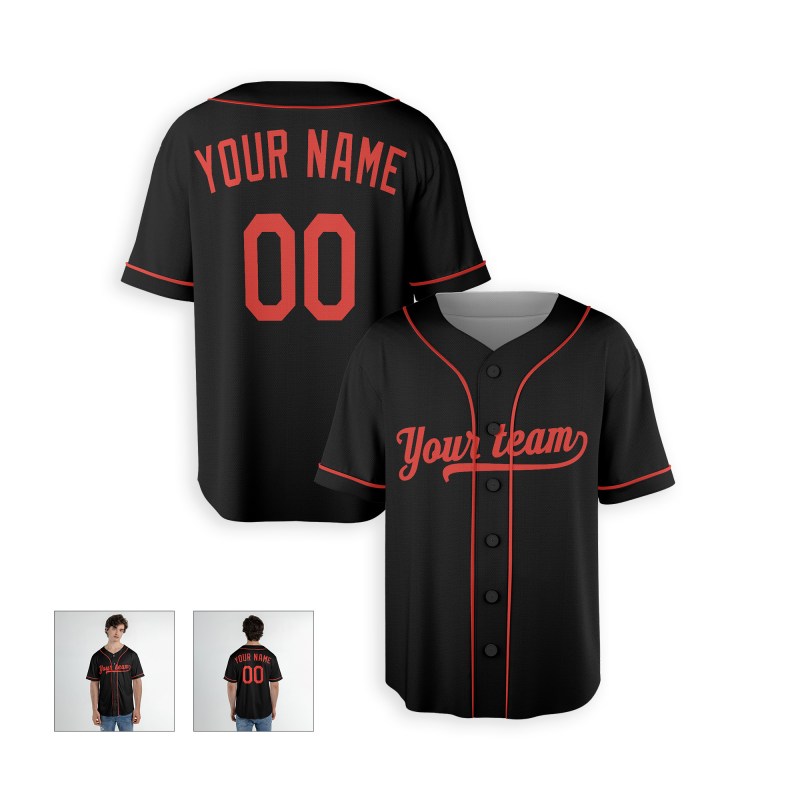 Personalized Baltimore Black Baseball Jersey – Custom Name & Number, Kids & Adults-4
