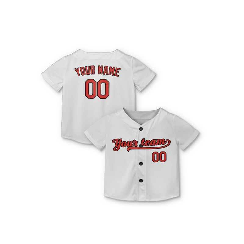 Personalized Baltimore White Baseball Jersey – Custom Name & Number, Kids & Adults-7