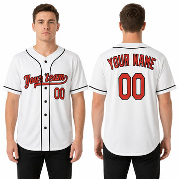 Personalized Baltimore White Baseball Jersey – Custom Name & Number, Kids & Adults-1