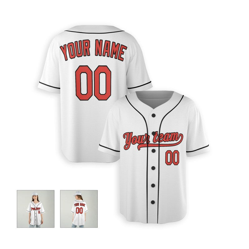 Personalized Baltimore White Baseball Jersey – Custom Name & Number, Kids & Adults-6