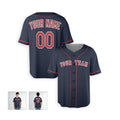 Personalized Boston Baseball Jersey – Navy Alternate Style, Custom Name & Number for Kids & Adults-4