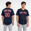 Personalized Boston Baseball Jersey – Navy Alternate Style, Custom Name & Number for Kids & Adults-1