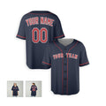 Personalized Boston Baseball Jersey – Navy Alternate Style, Custom Name & Number for Kids & Adults-6