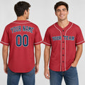 Personalized Boston Baseball Jersey – Red Alternate Style, Custom Name & Number for Kids & Adults-1