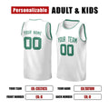Personalized Boston Basketball Jersey – White Classic Style, Custom Name & Number for Kids, Youth & Adults-2