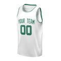 Personalized Boston Basketball Jersey – White Classic Style, Custom Name & Number for Kids, Youth & Adults-3