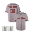Personalized Boston Gray Baseball Jersey – Custom Name & Number, Kids & Adults-6