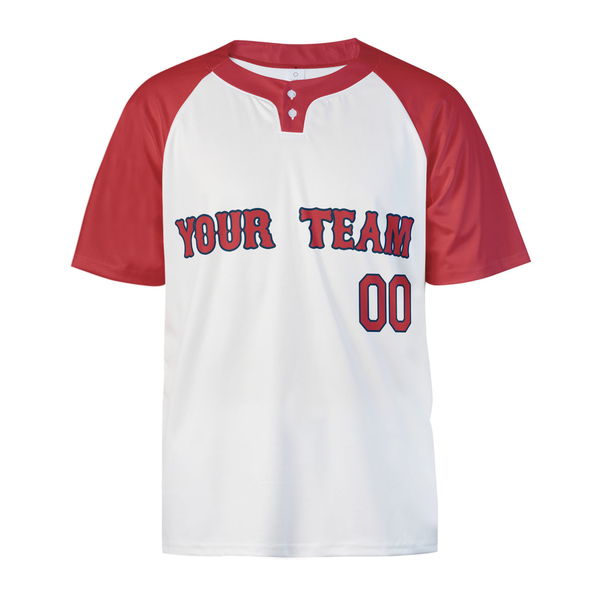 Personalized Boston Two-Button Baseball Jersey – Alternate Style, Custom Name & Number for Men, Women & Youth-4