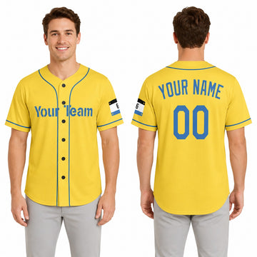 Personalized Boston Yellow City Baseball Jersey – Custom Name & Number-1