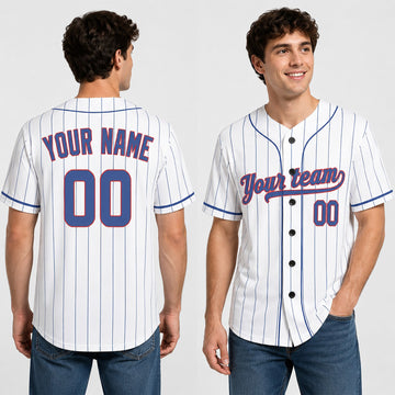 Personalized Chicago Baseball Jersey – White Home-Inspired Style, Custom Name & Number for Kids & Adults-1