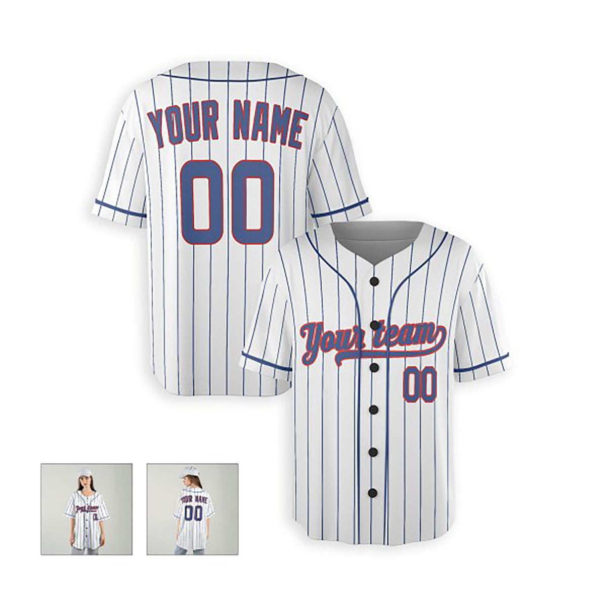 Personalized Chicago Baseball Jersey – White Home-Inspired Style, Custom Name & Number for Kids & Adults-6