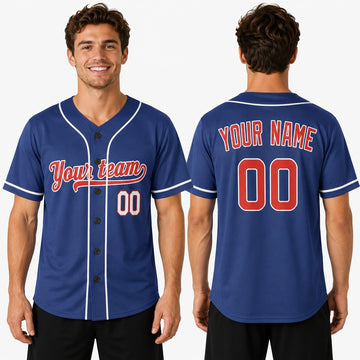 Personalized Chicago Blue Baseball Jersey – Custom Name & Number, Kids & Adults-1