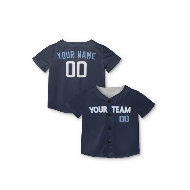 Personalized Chicago Blue City Baseball Jersey – Custom Name & Number, Kids & Adults-8
