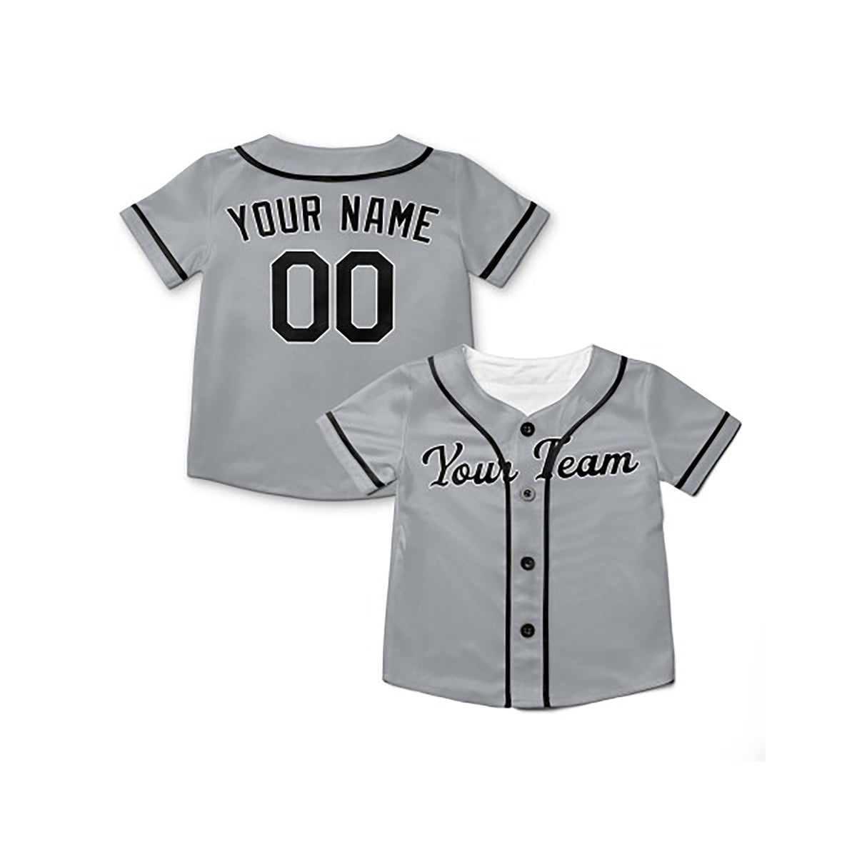 Personalized Chicago Gray Baseball Jersey – Custom Name & Number, Kids & Adults-6