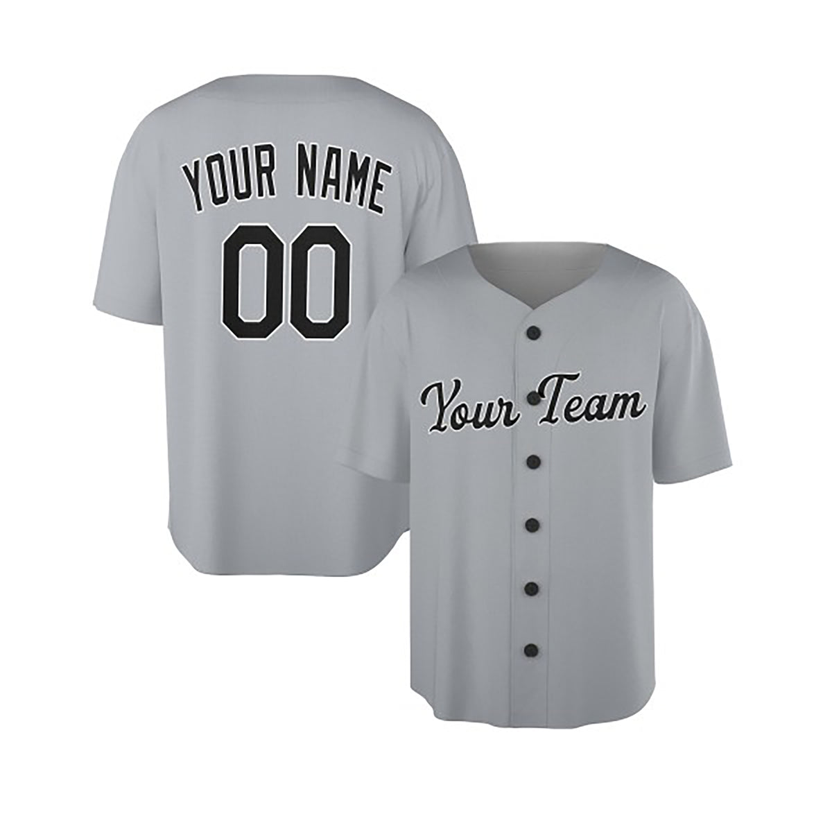 Personalized Chicago Gray Baseball Jersey – Custom Name & Number, Kids & Adults-3