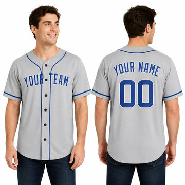 Personalized Chicago Gray Baseball Jersey – Custom Name & Number, Kids & Adults-1
