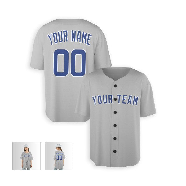 Personalized Chicago Gray Baseball Jersey – Custom Name & Number, Kids & Adults-5