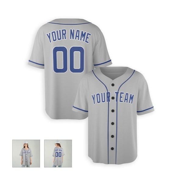 Personalized Chicago Gray Baseball Jersey – Custom Name & Number, Kids & Adults-6