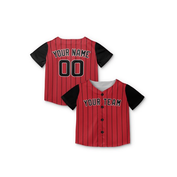 Personalized Chicago Red Black Baseball Jersey – Custom Name & Number-7
