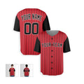 Personalized Chicago Red Black Baseball Jersey – Custom Name & Number-3