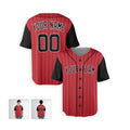 Personalized Chicago Red Black Baseball Jersey – Custom Name & Number-4