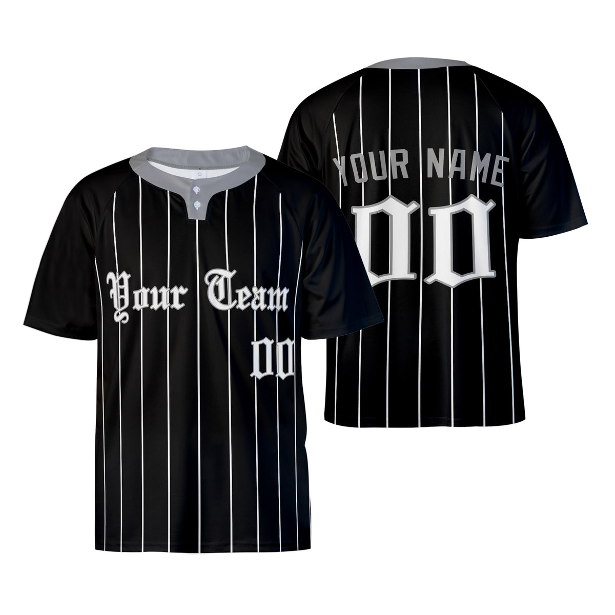 Personalized Chicago Two-Button Baseball Jersey – City-Inspired Style, Custom Name & Number for Men, Women & Youth-3