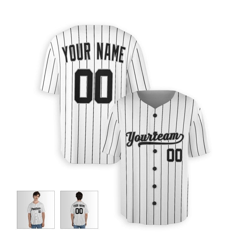 Personalized Chicago White Baseball Jersey – Custom Name & Number, Kids & Adults-6