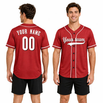 Personalized Cincinnati Red Baseball Jersey – Custom Name & Number, Kids & Adults-1