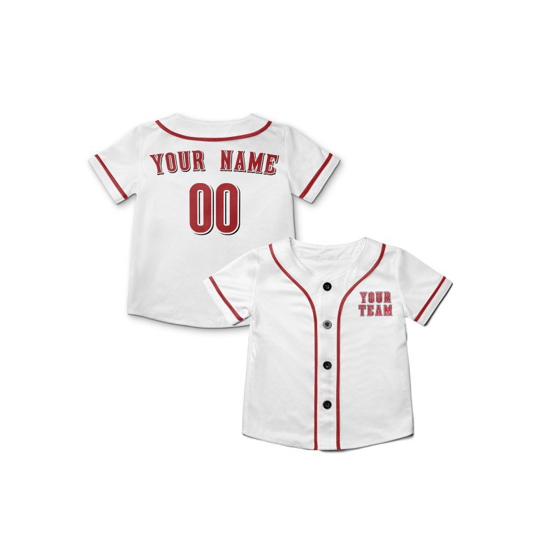 Personalized Cincinnati White Baseball Jersey – Custom Name & Number-8