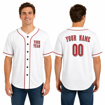 Personalized Cincinnati White Baseball Jersey – Custom Name & Number-1