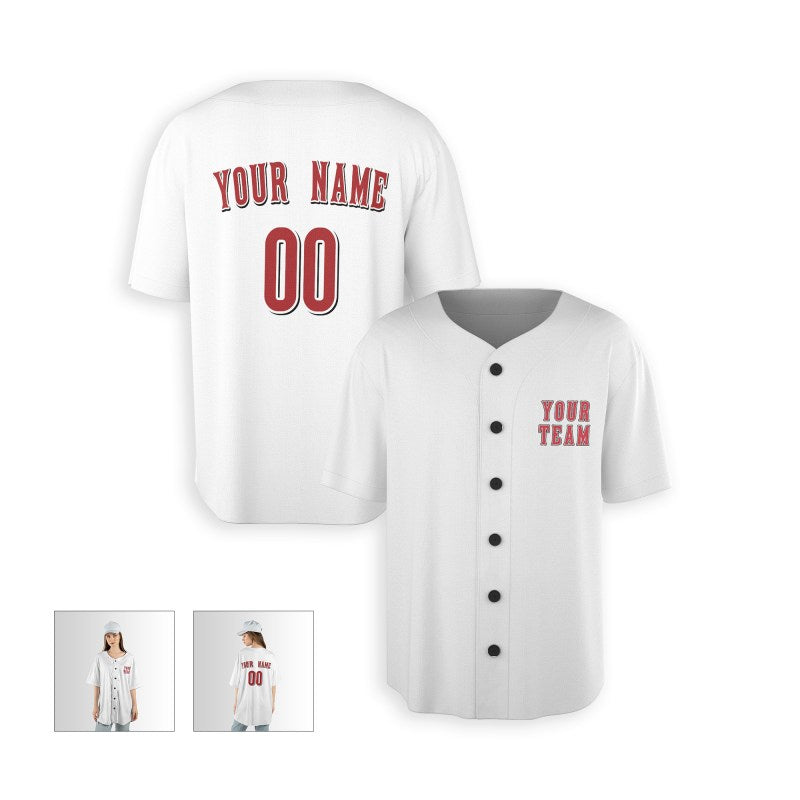Personalized Cincinnati White Baseball Jersey – Custom Name & Number-5