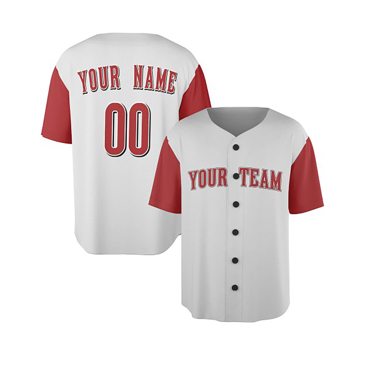 Personalized Cincinnati White Red Baseball Jersey – Custom Name & Number-3