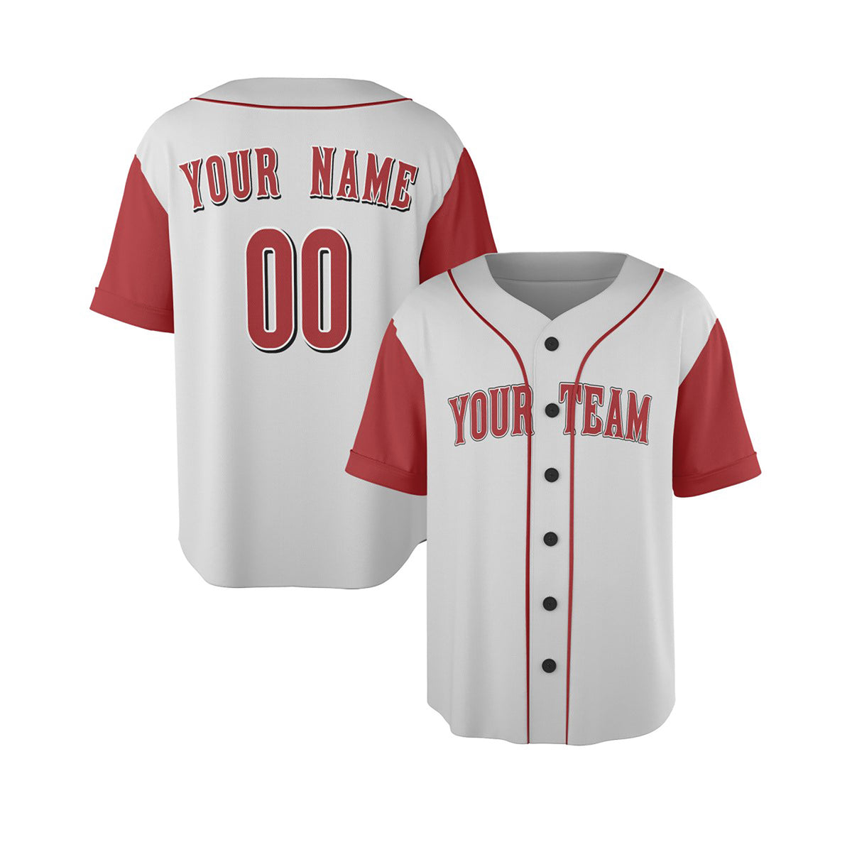 Personalized Cincinnati White Red Baseball Jersey – Custom Name & Number-4