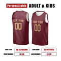 Personalized Cleveland Basketball Jersey – Wine Red Classic Style, Custom Name & Number for Kids, Youth & Adults-2