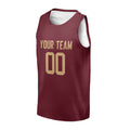 Personalized Cleveland Basketball Jersey – Wine Red Classic Style, Custom Name & Number for Kids, Youth & Adults-3