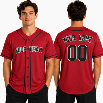 Personalized Cleveland Red Baseball Jersey – Custom Name & Number, Kids & Adults-1