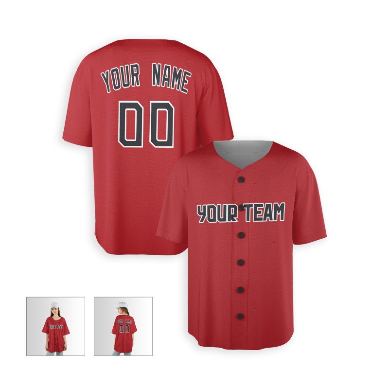 Personalized Cleveland Red Baseball Jersey – Custom Name & Number, Kids & Adults-5