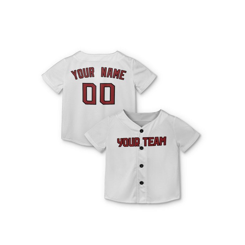 Personalized Cleveland White Baseball Jersey – Custom Name & Number, Kids & Adults-7